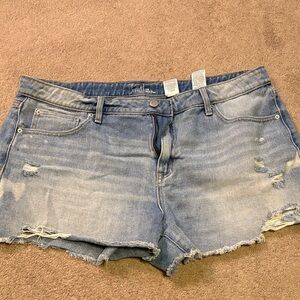 Time and Tru Light Blue Distressed Denim Cutoff Shorts